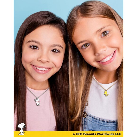 Adorable Snoopy & Woodstock BFF Necklaces with Crystal Accents | Set of 2 - Picture 2 of 5